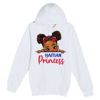 Melanin Haitian Princess Haiti Flag Premium Pullover Hoodie