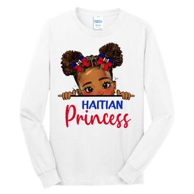 Melanin Haitian Princess Haiti Flag Tall Long Sleeve T-Shirt