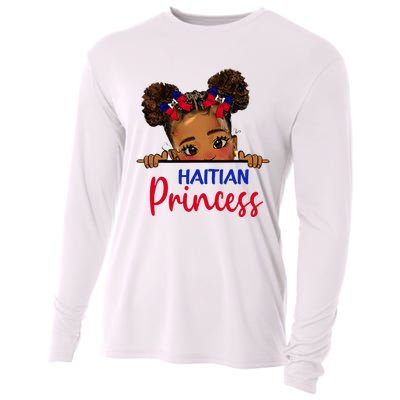 Melanin Haitian Princess Haiti Flag Cooling Performance Long Sleeve Crew