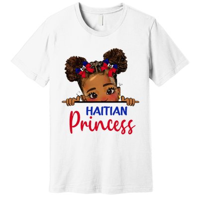 Melanin Haitian Princess Haiti Flag Premium T-Shirt