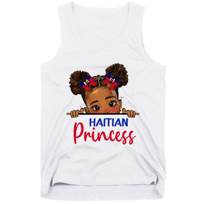 Melanin Haitian Princess Haiti Flag Tank Top