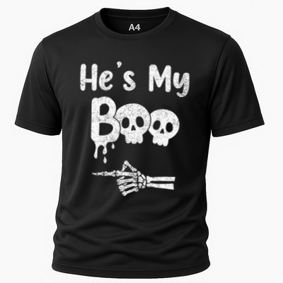 Matching Halloween Pajama Couples HeS My Boo Skull Face Performance Shirt