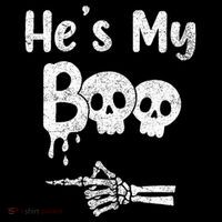Matching Halloween Pajama Couples HeS My Boo Skull Face 16 in Basic Backpack