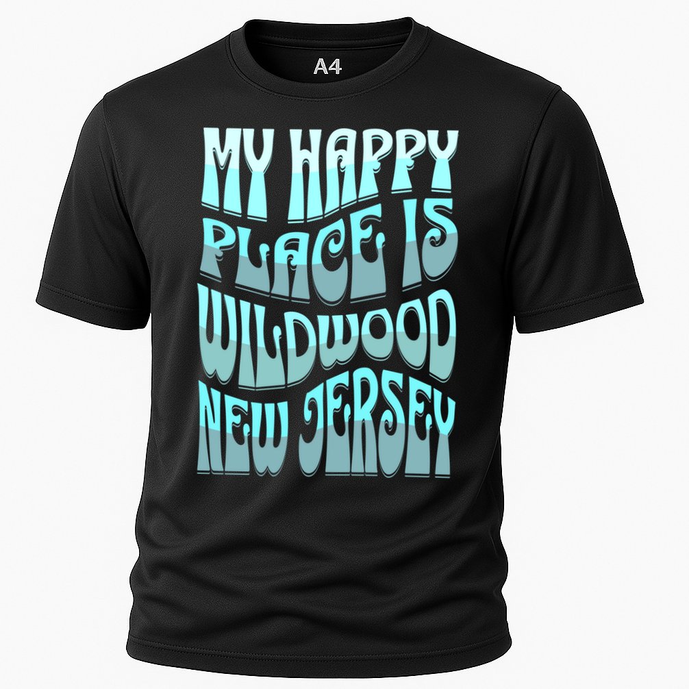 My Happy Place Is Wildwood New Jersey Ocean Beach Vacation Gift Performance Shirt
