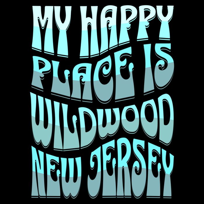 My Happy Place Is Wildwood New Jersey Ocean Beach Vacation Gift Impact Tech Backpack