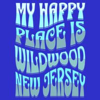 My Happy Place Is Wildwood New Jersey Ocean Beach Vacation Gift 16 in Basic Backpack
