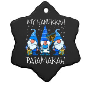 My Hanukkah Pajamakah Funny Chanukah Pajamas Xmas Ceramic Star Ornament