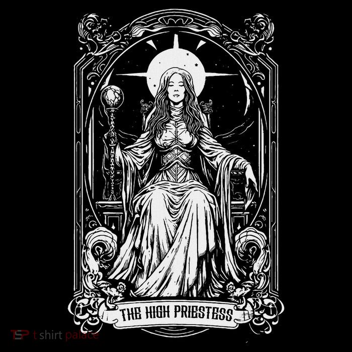 Mystical High Priestess Major Arcana Tarot For Intuition Button