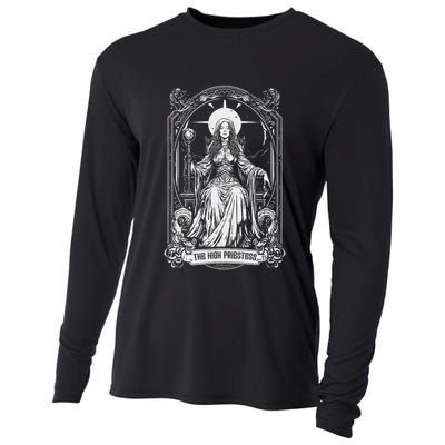 Mystical High Priestess Major Arcana Tarot For Intuition Cooling Performance Long Sleeve Crew