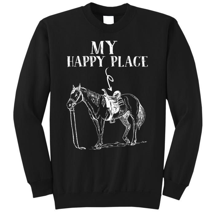 My Happy Place Horse Riding Horse Lover Sweatshirt