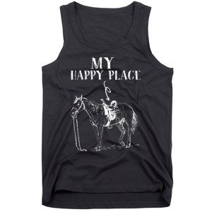 My Happy Place Horse Riding Horse Lover Tank Top