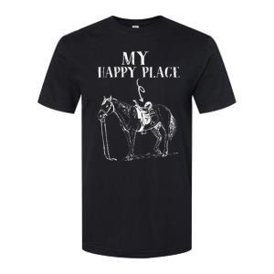 My Happy Place Horse Riding Horse Lover Softstyle CVC T-Shirt