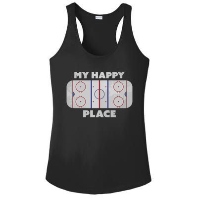 My Happy Place | Hockey, Figure & Speed Skating Rink Ladies PosiCharge Competitor Racerback Tank