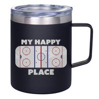 My Happy Place | Hockey, Figure & Speed Skating Rink 12oz Stainless Steel Coffee Mug