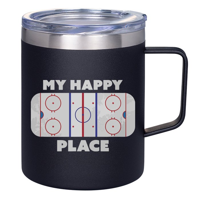 My Happy Place | Hockey, Figure & Speed Skating Rink 12oz Stainless Steel Coffee Mug
