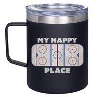 My Happy Place | Hockey, Figure & Speed Skating Rink 12oz Stainless Steel Coffee Mug