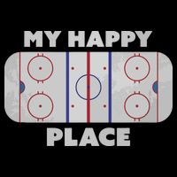 My Happy Place | Hockey, Figure & Speed Skating Rink Cropped Pullover Crew