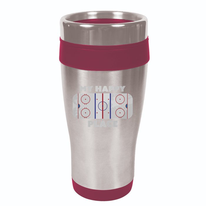 My Happy Place | Hockey, Figure & Speed Skating Rink 16oz Travel Tumbler