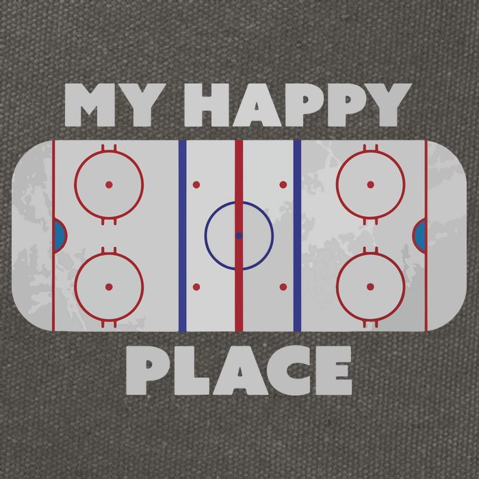 My Happy Place | Hockey, Figure & Speed Skating Rink Cotton Canvas Backpack
