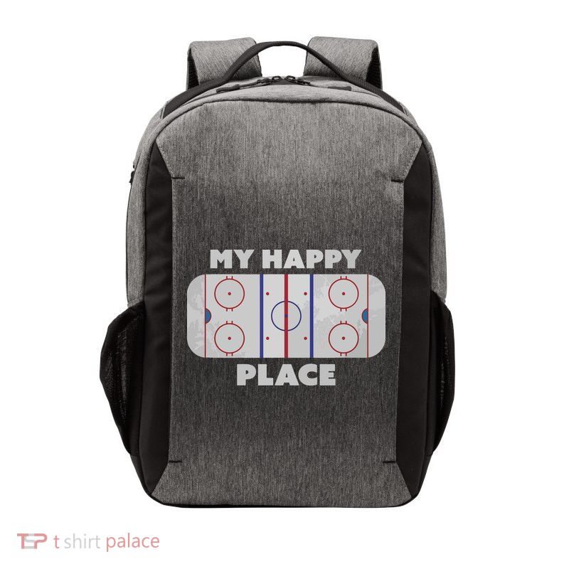 My Happy Place | Hockey, Figure & Speed Skating Rink Vector Backpack