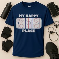 My Happy Place | Hockey, Figure & Speed Skating Rink Cooling Performance Crew T-Shirt