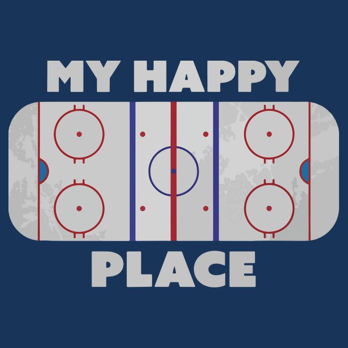 My Happy Place | Hockey, Figure & Speed Skating Rink Flat Bill Trucker Hat
