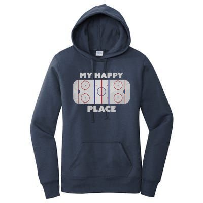 My Happy Place | Hockey, Figure & Speed Skating Rink Women's Pullover Hoodie