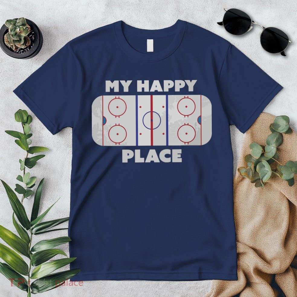 My Happy Place | Hockey, Figure & Speed Skating Rink Premium T-Shirt