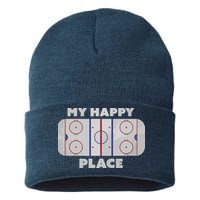 My Happy Place | Hockey, Figure & Speed Skating Rink Sustainable Knit Beanie