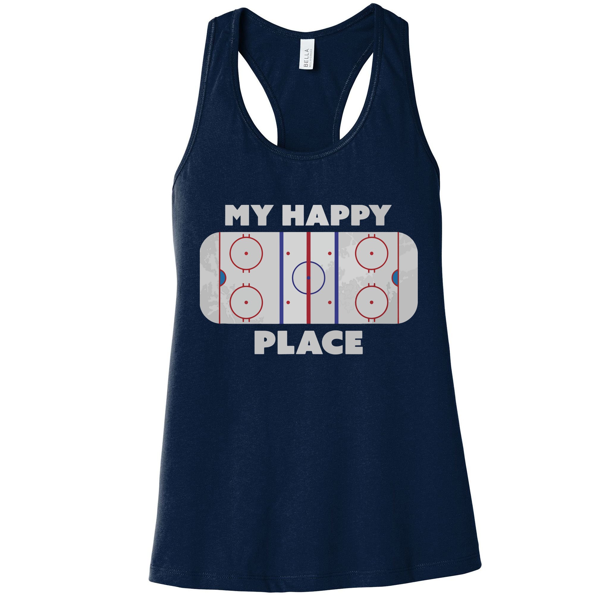 My Happy Place | Hockey, Figure & Speed Skating Rink Womens Tank Top