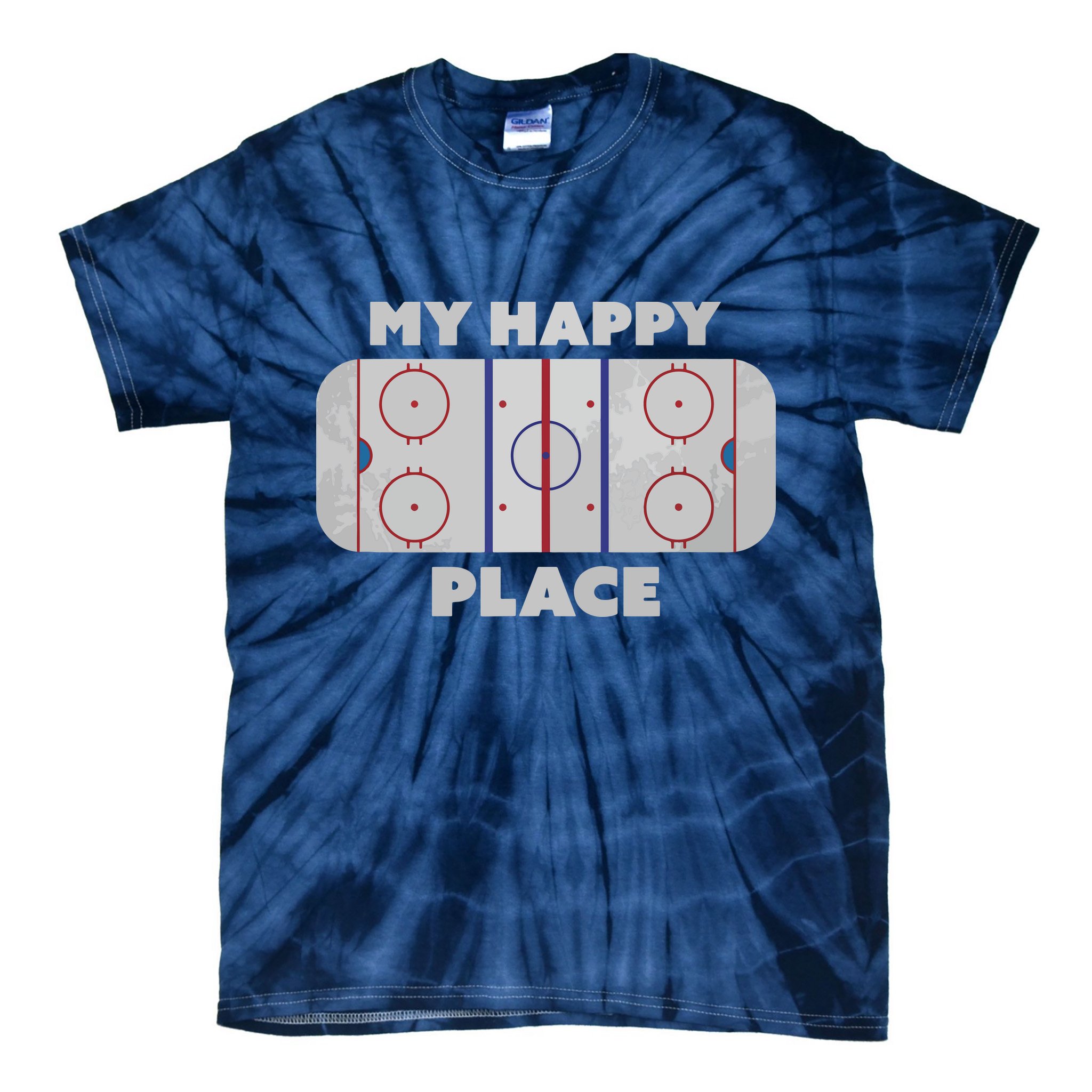 My Happy Place | Hockey, Figure & Speed Skating Rink Tie-Dye T-Shirt