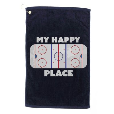 My Happy Place | Hockey, Figure & Speed Skating Rink Golf Towel