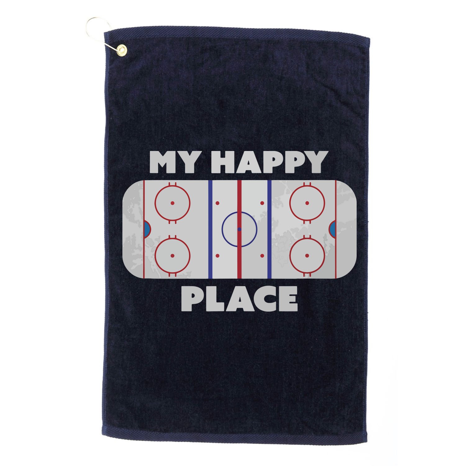 My Happy Place | Hockey, Figure & Speed Skating Rink Golf Towel