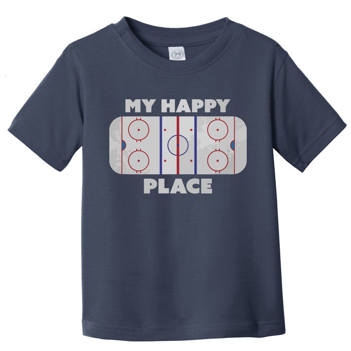 My Happy Place | Hockey, Figure & Speed Skating Rink Toddler T-Shirt