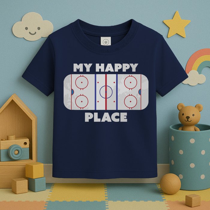 My Happy Place | Hockey, Figure & Speed Skating Rink Toddler T-Shirt