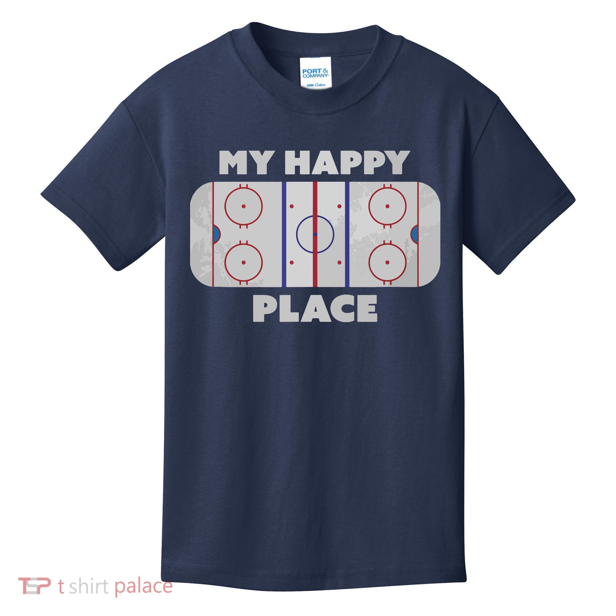My Happy Place | Hockey, Figure & Speed Skating Rink Kids T-Shirt