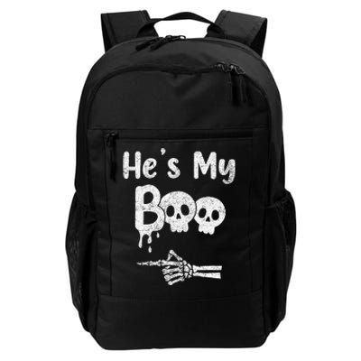 Matching Halloween Pajama Couples HeS My Boo Skull Face Daily Commute Backpack