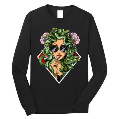 Medusa Hippie Psychedelic Snakes Greek Mythology Long Sleeve Shirt