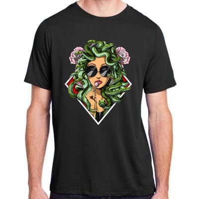 Medusa Hippie Psychedelic Snakes Greek Mythology Adult ChromaSoft Performance T-Shirt