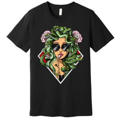 Medusa Hippie Psychedelic Snakes Greek Mythology Premium T-Shirt