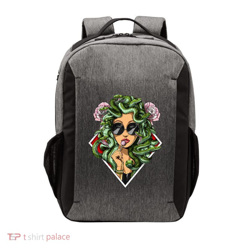 Medusa Hippie Psychedelic Snakes Greek Mythology Vector Backpack