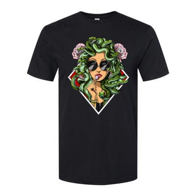 Medusa Hippie Psychedelic Snakes Greek Mythology Softstyle CVC T-Shirt