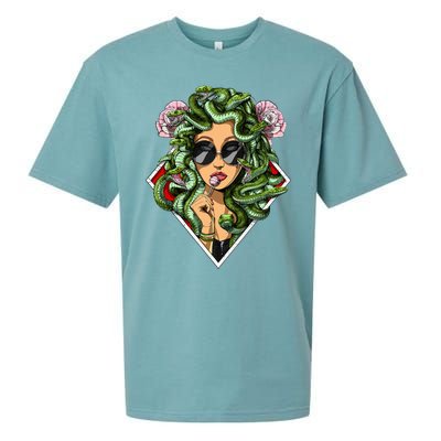 Medusa Hippie Psychedelic Snakes Greek Mythology Sueded Cloud Jersey T-Shirt