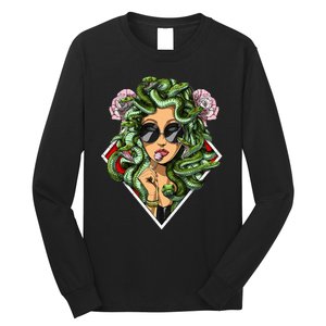 Medusa Hippie Psychedelic Snakes Greek Mythology Women Long Sleeve Shirt