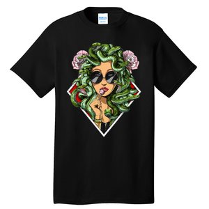 Medusa Hippie Psychedelic Snakes Greek Mythology Women Tall T-Shirt