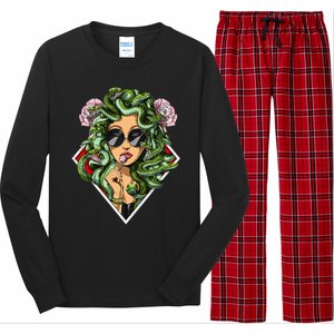 Medusa Hippie Psychedelic Snakes Greek Mythology Women Long Sleeve Pajama Set