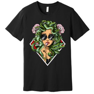 Medusa Hippie Psychedelic Snakes Greek Mythology Women Premium T-Shirt