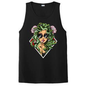 Medusa Hippie Psychedelic Snakes Greek Mythology Women PosiCharge Competitor Tank