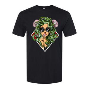 Medusa Hippie Psychedelic Snakes Greek Mythology Women Softstyle CVC T-Shirt