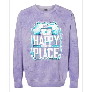 My Happy Play Straight Outta The Penalty Box Hockey Match Gift Colorblast Crewneck Sweatshirt